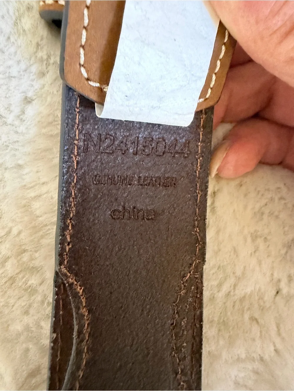 Nocona Men's Brown Leather Beaded Western Belt Size 44